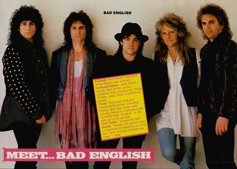 Bad English, from SUPERSTAR SPECIAL - 100 Metal Pix, Vol. 6, #6, April 1990, page 54