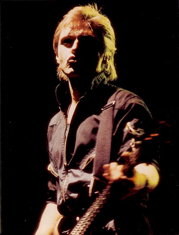 Benjamin Orr, circa 1984; from THE CARS ILLUSTRATED BIOGRAPHY, page 49
