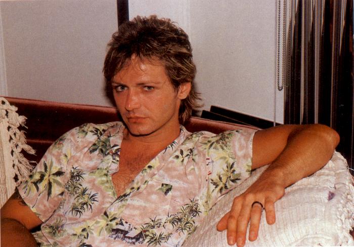 Benjamin Orr, circa 1986; from THE CARS ILLUSTRATED BIOGRAPHY, page 48