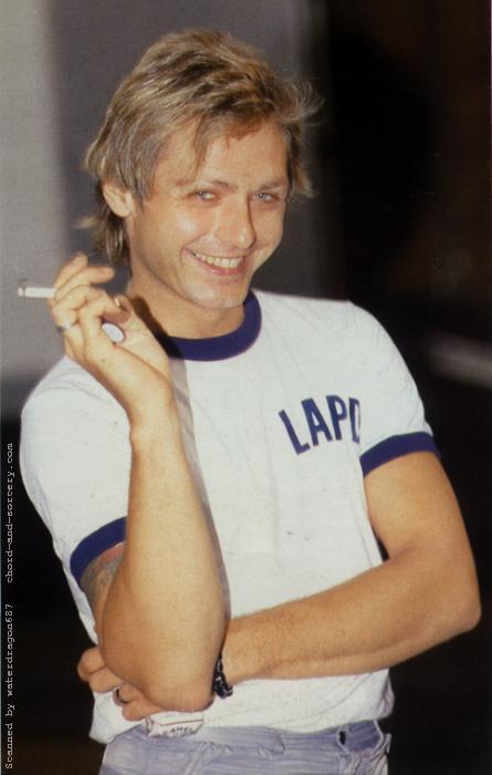 Benjamin Orr, circa 1984; from THE CARS photobook, pg. 7