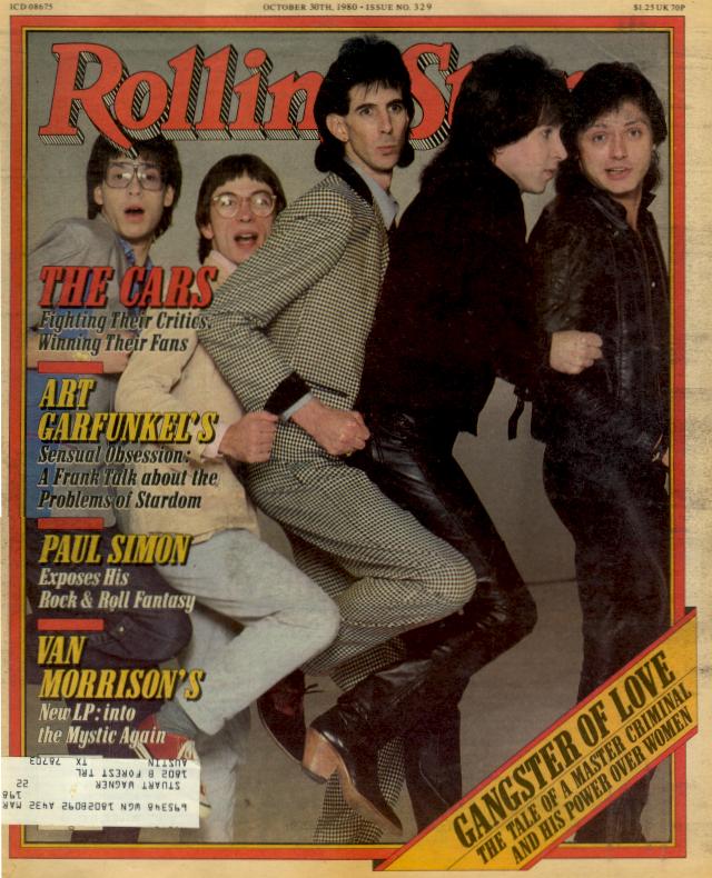 The Cars, on the cover of the October 30th, 1980 edition of ROLLING STONE magazine