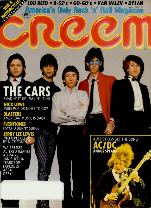 The Cars, from the cover of the May 1982 edition of CREEM magazine