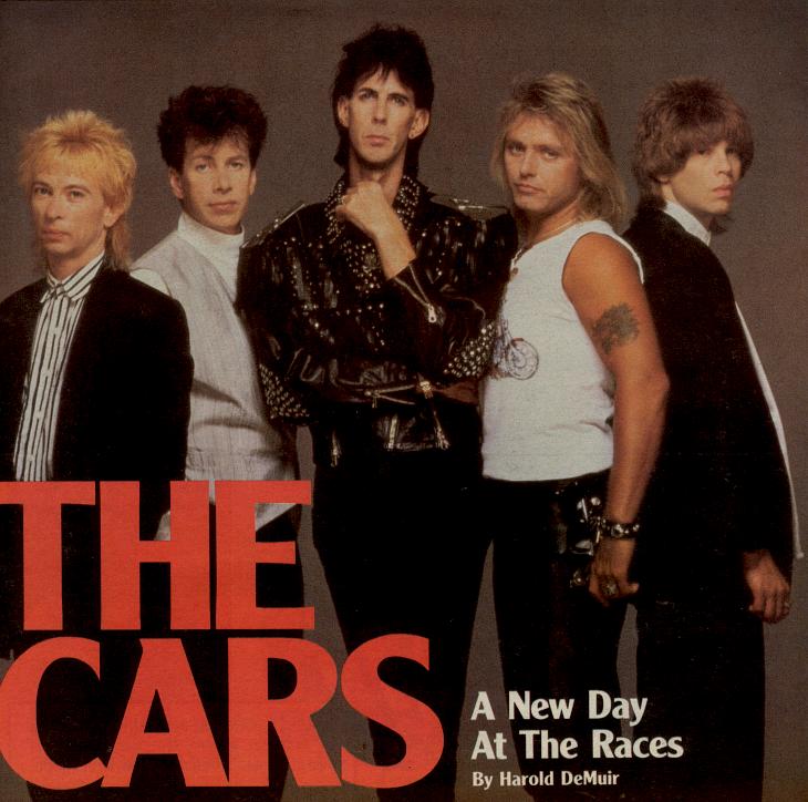 The Cars, from the cover of the Spetember 11th, 1987 edition of BAM magazine