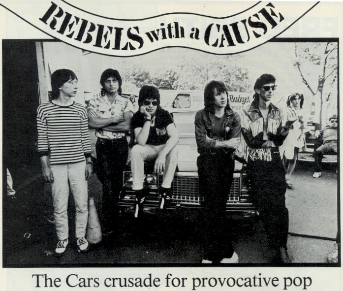 The Cars, from an article in the November 1980 edition of TROUSER PRESS magazine, page 18