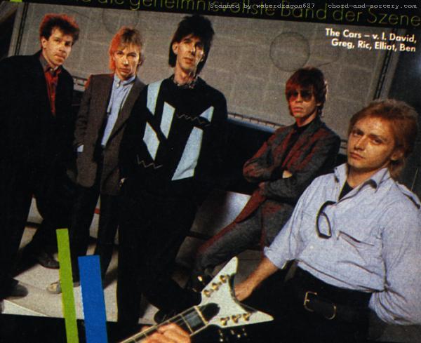 The Cars, circa 1984; from an article in the German music magazine BRAVO