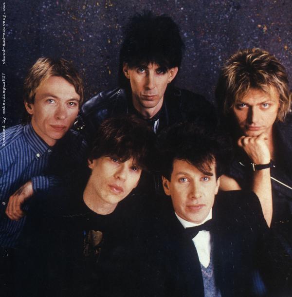The Cars, circa 1984; from a ROCK BEAT magazine pinup