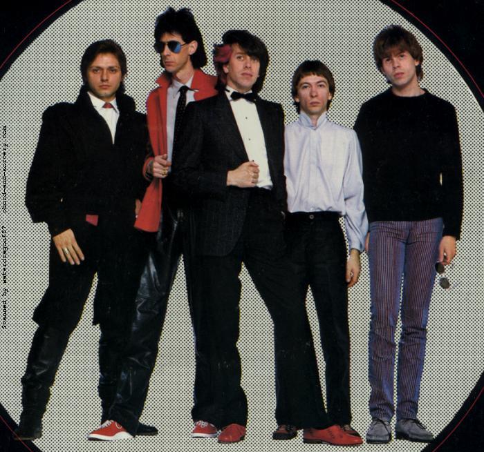 The Cars, circa 1982; from the cover of the sheet music for 'Since You're Gone'