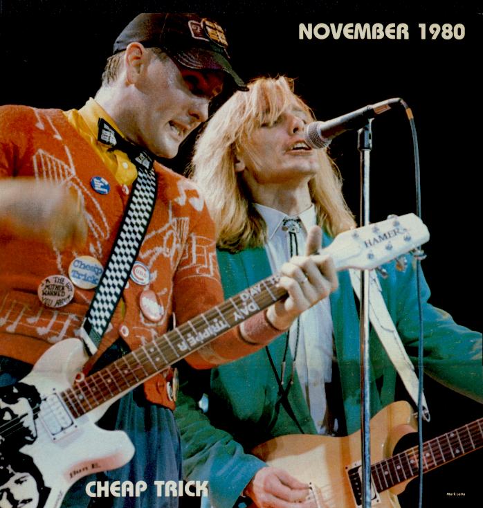 Rick Nielsen and Robin Zander of Cheap Trick,circa 1980; from a CREEM magazine calendar pinup