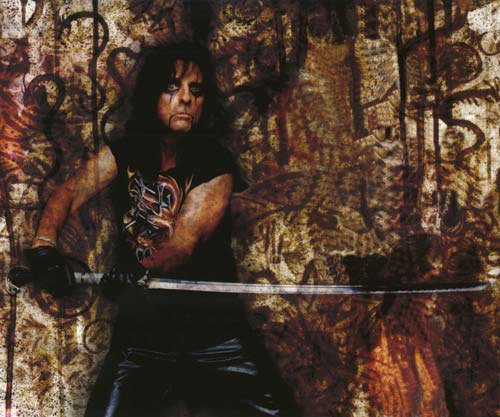 Alice Cooper, circa 2001; I believe this is from the back cover of his DRAGONTOWN CD