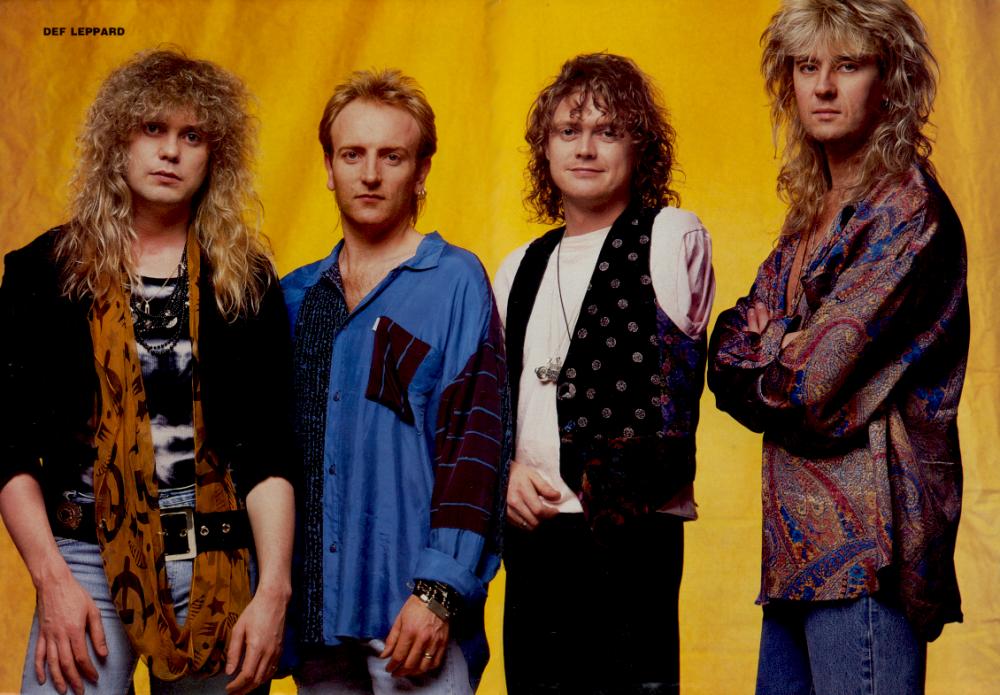 Def Leppard, circa 1992; possibly from a METAL EDGE pinup