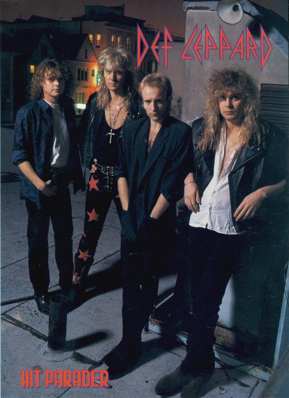 Def Leppard, circa 1992; from a HIT PARADER pinup