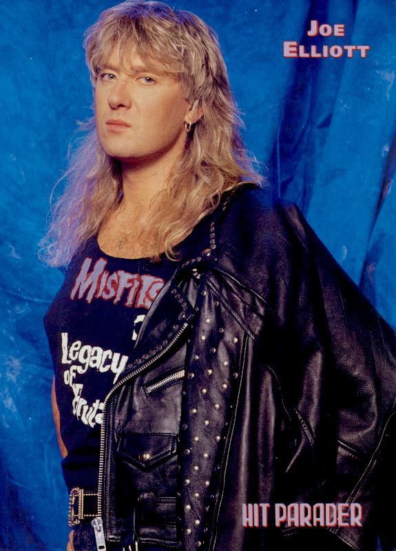 Joe Elliott, late 80's to early 90's; from a HIT PARADER magazine pinup