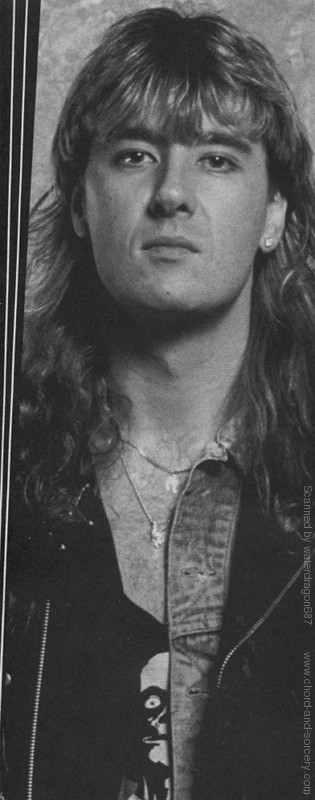 Joe Elliott, circa 1987; from an article in 16 magazine, exact issue unknown