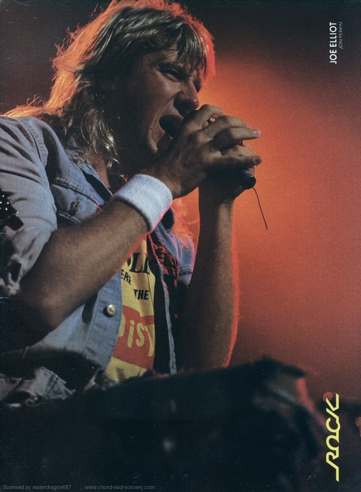 Joe Elliott, circa 1987; from a ROCK magazine pinup, exact provenance unknown