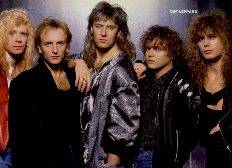 Def Leppard, circa 1987; possibly from a METAL EDGE pinup
