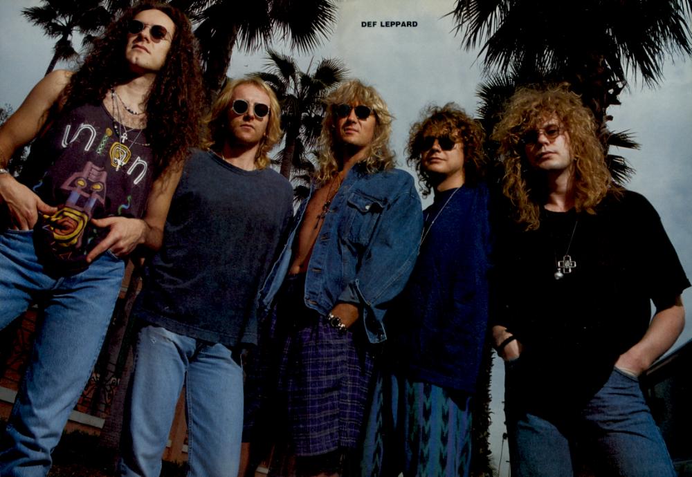 Def Leppard, mid to late 1990's; possibly from a METAL EDGE pinup