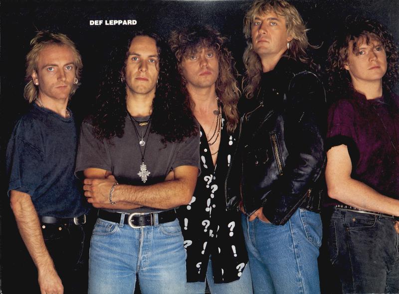Def Leppard, mid to late 1990's; possibly from a METAL EDGE pinup