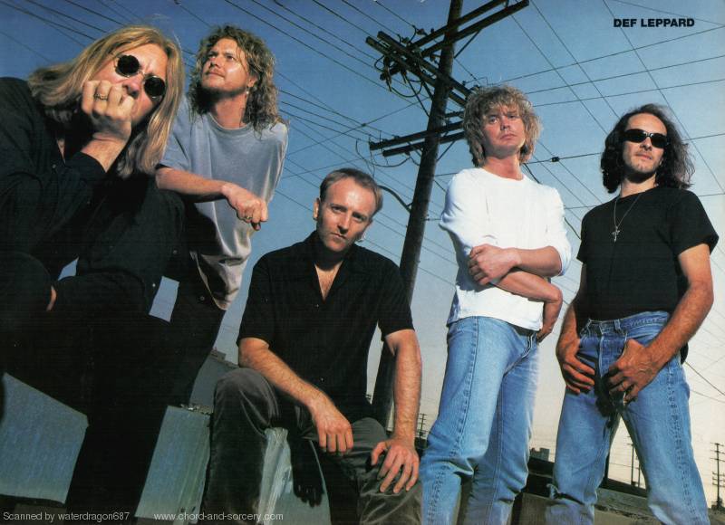 Def Leppard, mid to late 1990's; possibly from a METAL EGDE pinup