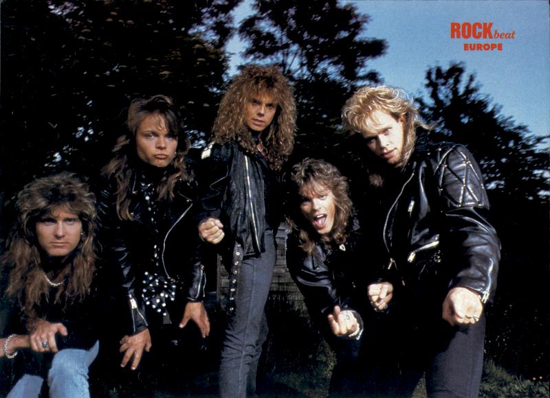 Europe, circa 1988; from a ROCK BEAT magazine pinup