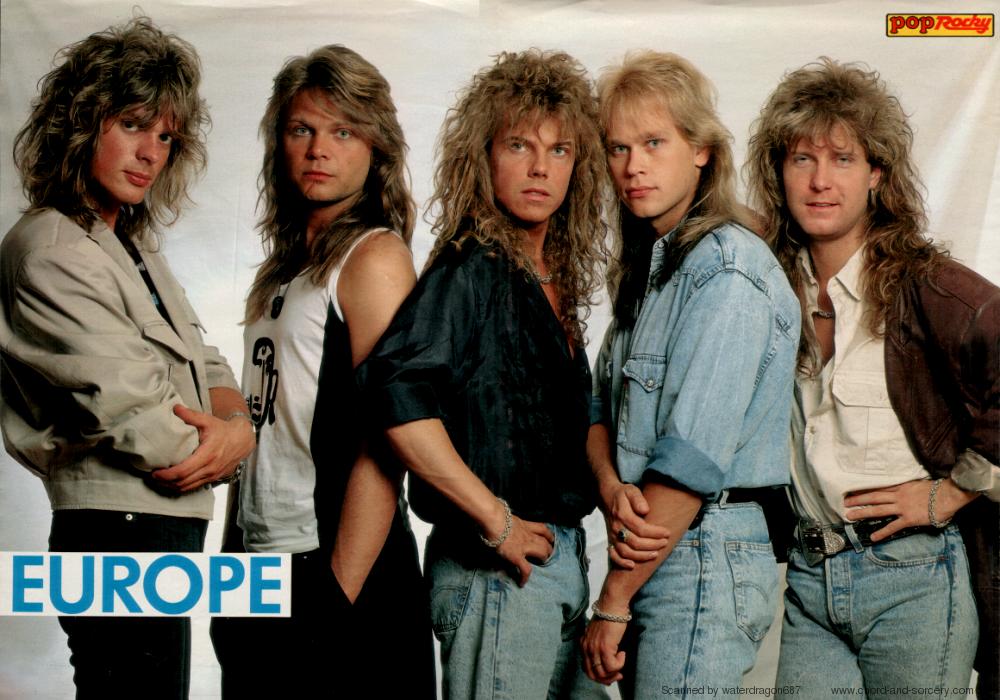 Europe, circa 1988; from a pinup in POP ROCKY, a German music magazine