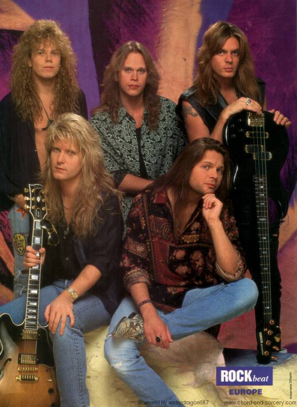 Europe, circa 1991; from a ROCK BEAT magazine pinup