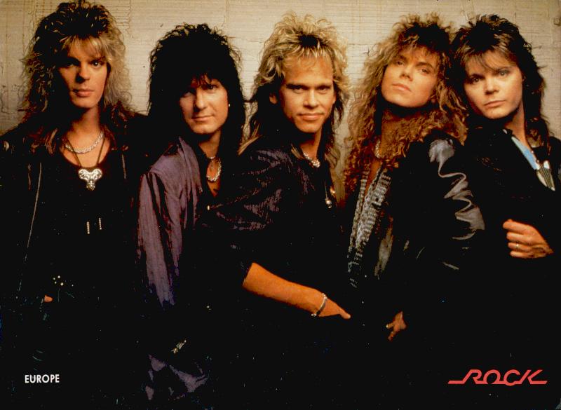 Europe, circa 1987; from a ROCK magazine pinup