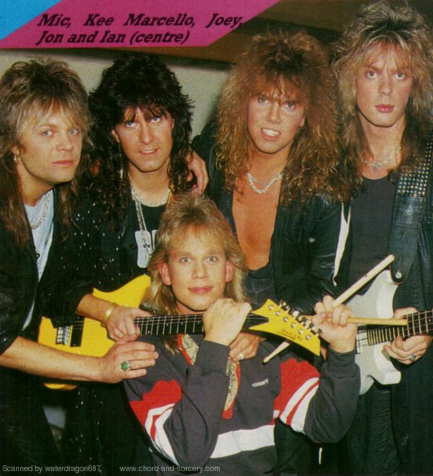 Europe, from an extensive article in the December 5, 1988 issue of METAL HAMMER magazine, page 42