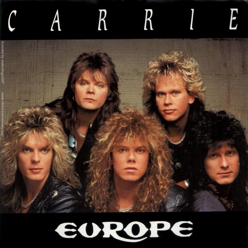 Europe, circa 1987; from the cover of the Dutch 45-single for 'Carrie'