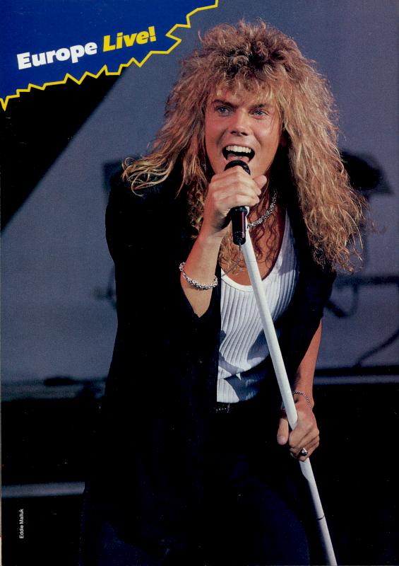Joey Tempest, circa 1988; from ROCK SCENE SPOTLIGHTS #7