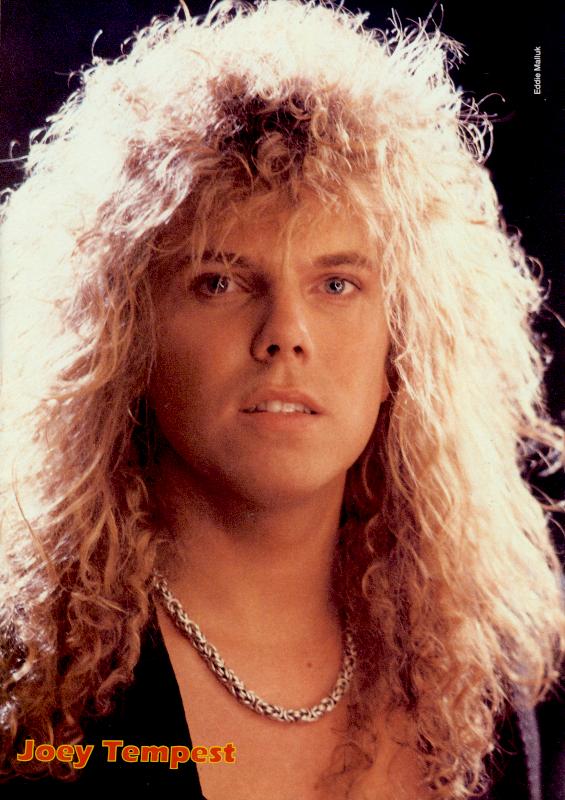 Joey Tempest, circa 1987; provenance unknown