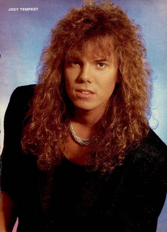 Joey Tempest, circa 1987; possibly from a METAL EDGE pinup