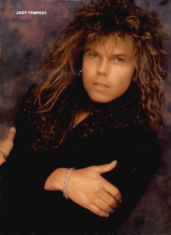 Joey Tempest, circa 1988; possibly from a METAL EDGE pinup