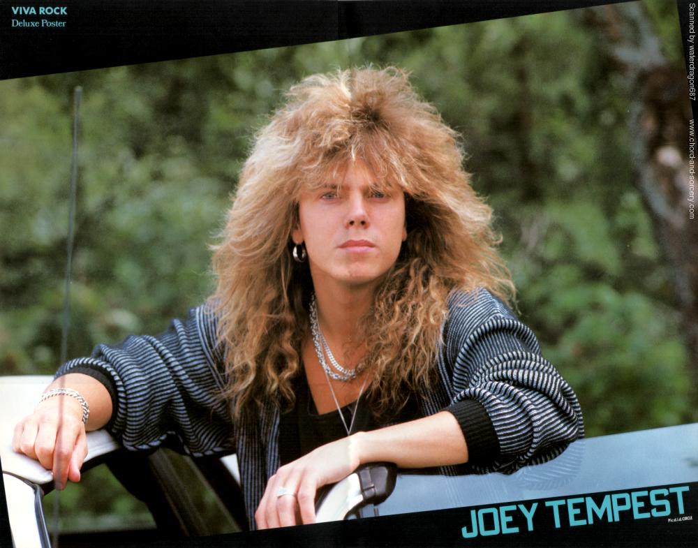 Joey Tempest, from a 4-pg. fold-out poster in the March 5, 1988 issue of VIVA ROCK, a Japanese music magazine
