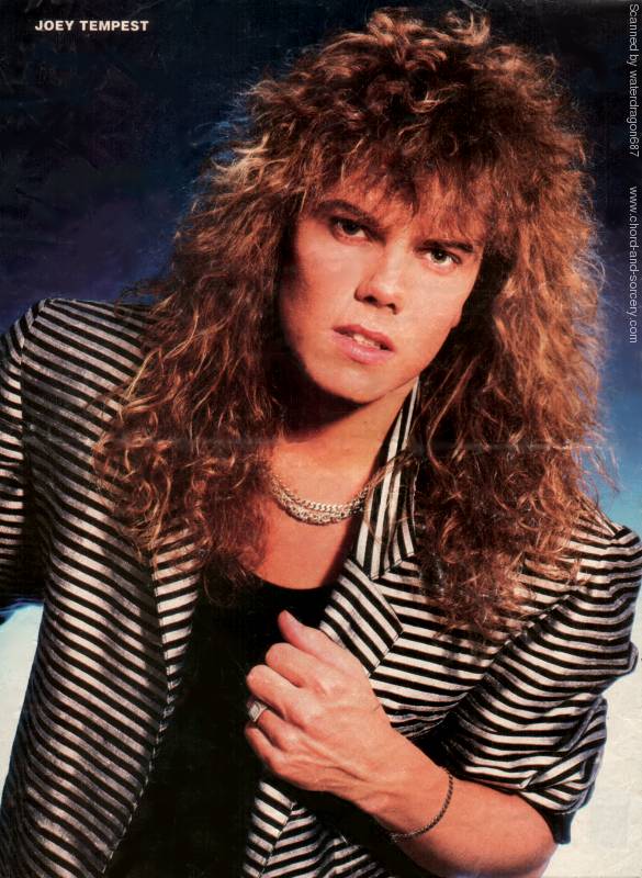 Joey Tempest, circa 1987; possibly from a METAL EDGE pinup