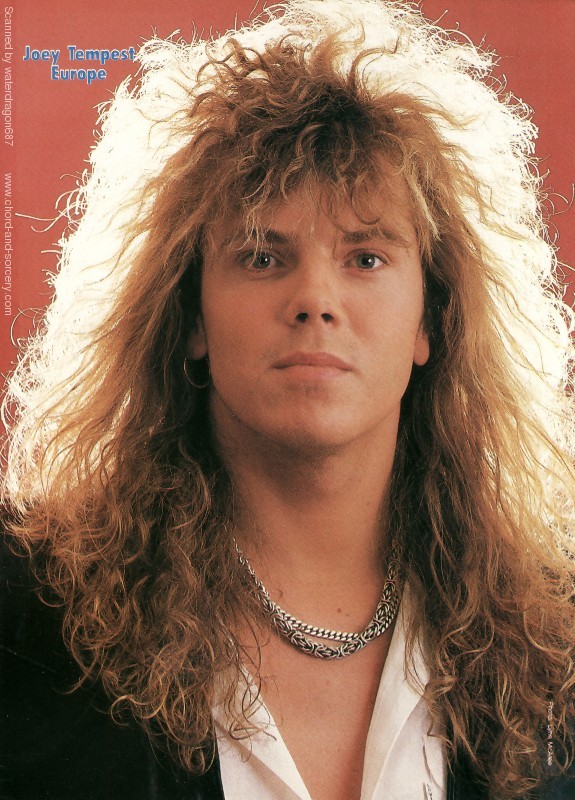 Joey Tempest, circa 1988; provenance unknown