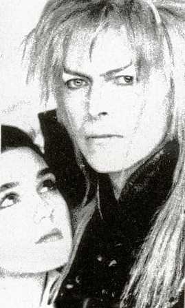 Jareth and Sarah in black and white; provenance unknown