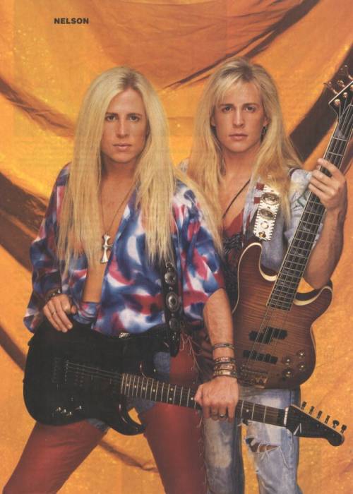 Matthew and Gunnar Nelson, circa 1991; possibly from a METAL EDGE pinup