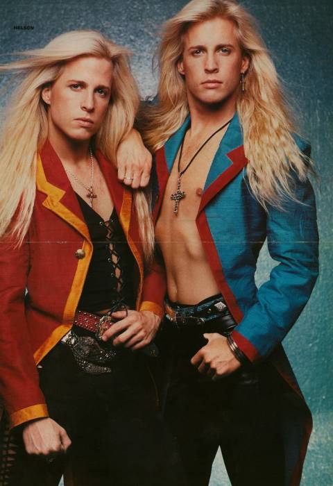 Matthew and Gunnar Nelson, circa 1991; possibly from a METAL EDGE pinup