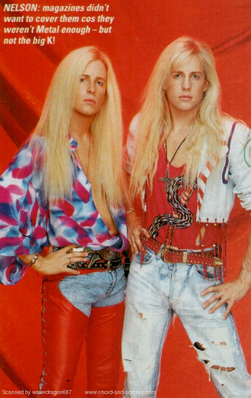 Matthew and Gunnar Nelson, circa 1991; from an article in KERRANG! magazine, exact issue unknown