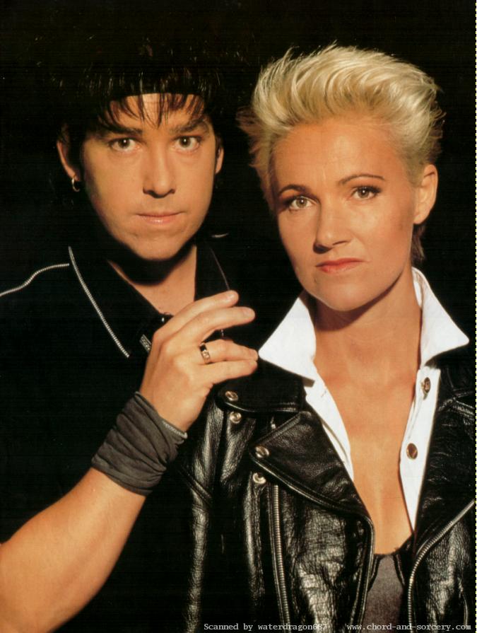Per and Marie, circa 1992; from the January page of the 1994 Roxette wall calendar