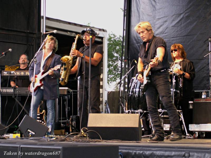 Larry Hoppen, Jerry Riggs, Michael Antunes, John Cafferty, and Joe Lynn Turner live in Cheyenne, Wyoming, 24 June, 2006. Photo copyright waterdragon687; not to be reproduced without permission.