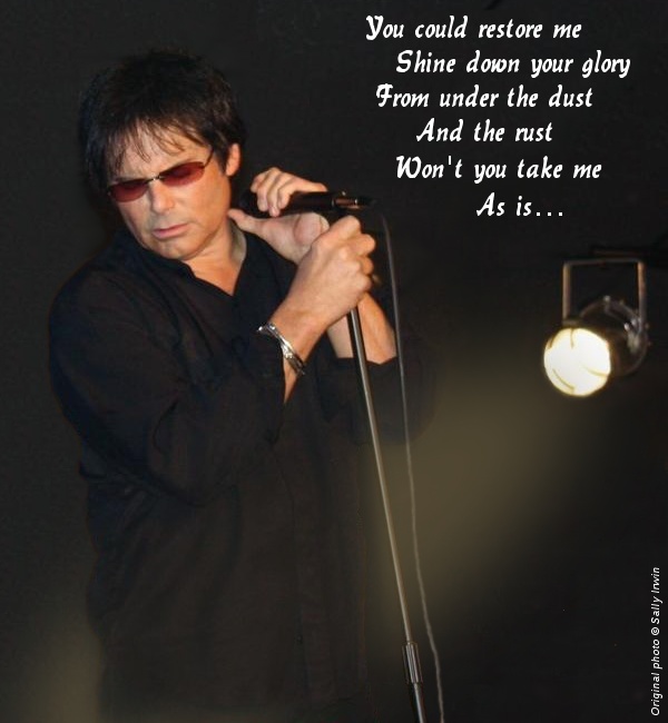 Manip with edited background and lighting and added lyric from As Is on Jimi's album Crossroads Moment
