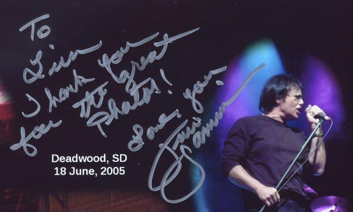 detail of autograph from print collage Jimi signed for me at Glyndon