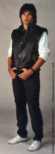 Jimi Jamison, circa 1984; detail from the rear cover of Survivor's VITAL SIGNS album