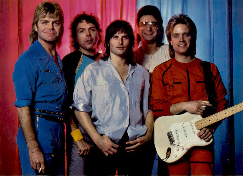 Survivor, from a pinup in the May 1985 edition of VIDEO ROCK STARS magazine