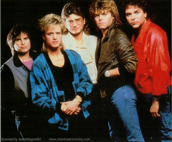 Survivor, from an article in the April 12, 1986 issue of NO. 1 magazine, page 7 (though the photo itself is older, probably from 1984 or so)