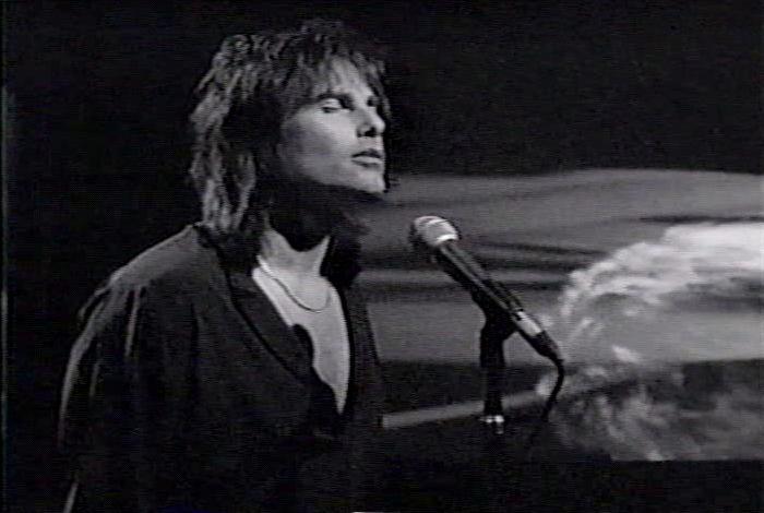 Screenshot from the music video for Survivor's song 'Man Against The World'