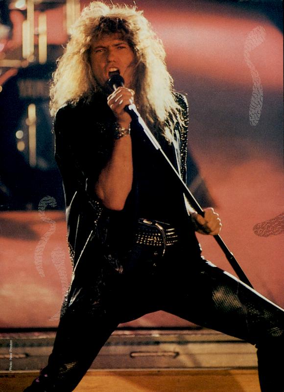David Coverdale, circa 1987; from the music video for 'Here I Go Again'