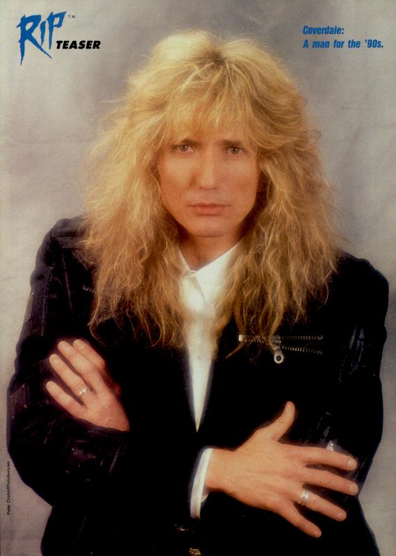 David Coverdale, circa 1990; from a RIP magazine pinup