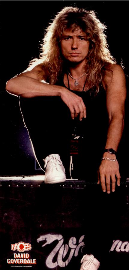 David Coverdale, circa 1987; from a FACES ROCKS magazine pinup